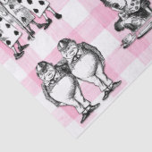 Alice im Wunderland, rosa und weiße Gingham Seidenpapier (Detail)