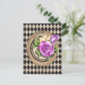 Alice im Wunderland Rose Postkarte (Stehend Vorderseite)