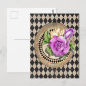 Alice im Wunderland Rose Postkarte (Vorne/Hinten)
