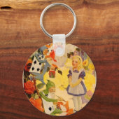 Alice im Wunderland: Rose rot anmalen Schlüsselanhänger (Vorderseite)