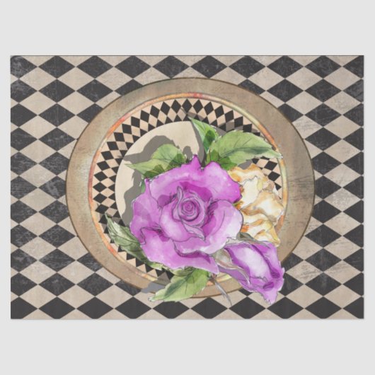 Alice im Wunderland Rose Seidenpapier (Vorderseite)