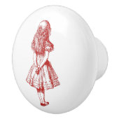 Alice im Wunderland-Rot-Griff Keramikknauf (Rechts)