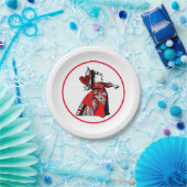 Alice im Wunderland-Rot-Königin Pappteller (Party)