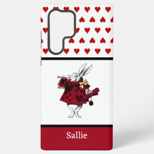 Alice im Wunderland rote Herzen und weißes Kaninch Samsung Galaxy Hülle