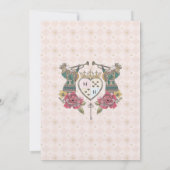 Alice im Wunderland Royal Crown Fairytale Wedding Einladung (Rückseite)