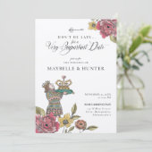 Alice im Wunderland Royal Crown Fairytale Wedding Einladung (Stehend Vorderseite)