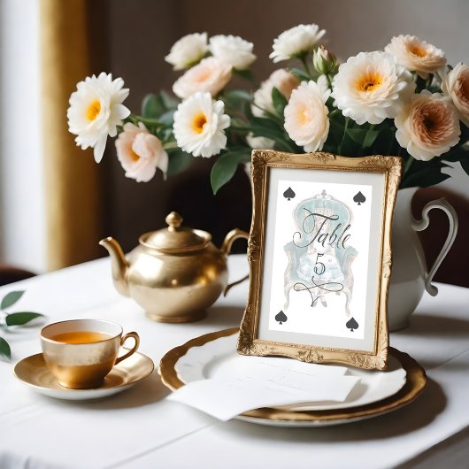 Alice im Wunderland Royal Throne Playing Card Tischnummer