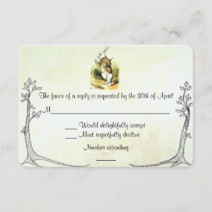 Alice im Wunderland-RSVP-Karte RSVP Karte