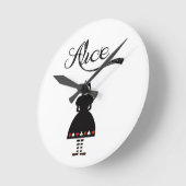 Alice im Wunderland Runde Wanduhr (Winkel)