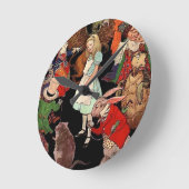 Alice im Wunderland Runde Wanduhr (Winkel)