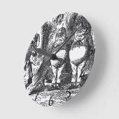 Alice im Wunderland Runde Wanduhr (Winkel)