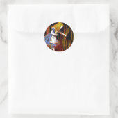 Alice im Wunderland Runder Aufkleber (Tasche)
