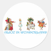 ALICE IM WUNDERLAND RUNDER AUFKLEBER (Vorderseite)