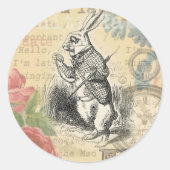 Alice im Wunderland Runder Aufkleber (Vorderseite)
