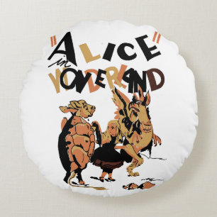 ALICE IM WUNDERLAND RUNDES KISSEN