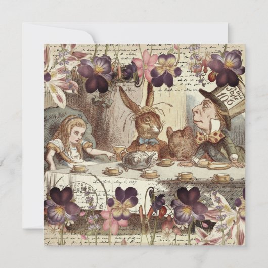 Alice im Wunderland Save the Date (Rückseite)