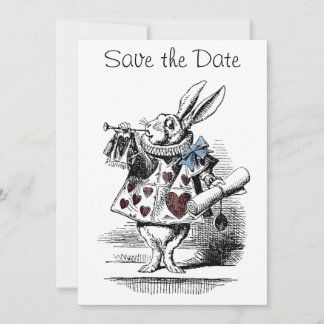 Alice im Wunderland Save the Date Einladungskarte