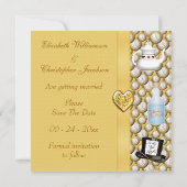 Alice im Wunderland Save the Date Hochzeit Einladung (Rückseite)