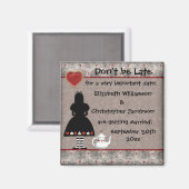 Alice im Wunderland Save the Date Hochzeitsmagnete Magnet (Vorderseite/Rückseite)