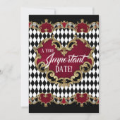 Alice im Wunderland Save the Date Karte (Vorderseite)