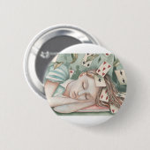 Alice im Wunderland schlafen Button (Vorne & Hinten)