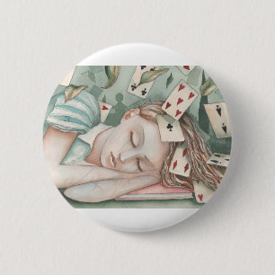 Alice im Wunderland schlafen Button