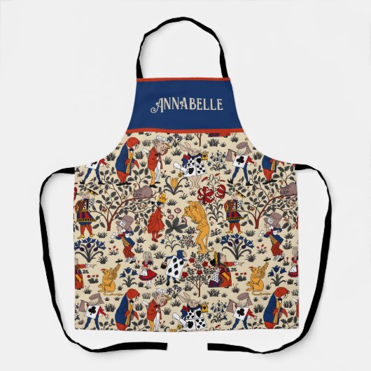 Alice im Wunderland Schürze personalisieren (Vorderseite)