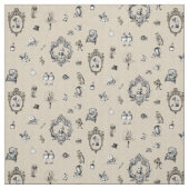 Alice im Wunderland Schwarz/Weiß auf Leinwand Text Stoff (Muster)