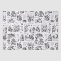 Alice im Wunderland Schwarz-weiß Toile Quotes