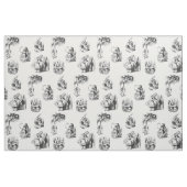 Alice im Wunderland-Schwarzweiss-Gewebe Stoff (Fat Quarter (45,7 x 55,9 cm))