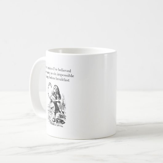 Alice im Wunderland, "Sechs Unmögliche Dinge" Kaffeetasse (Vorderseite Links)