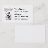 Alice im Wunderland, "sechs unmögliche Sachen" Visitenkarte (Vorne/Hinten)