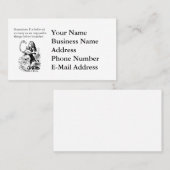 Alice im Wunderland, "sechs unmögliche Sachen" Visitenkarte (Vorne/Hinten)