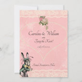 Alice im Wunderland Sehr wichtig Hochzeit Save The Date (Rückseite)