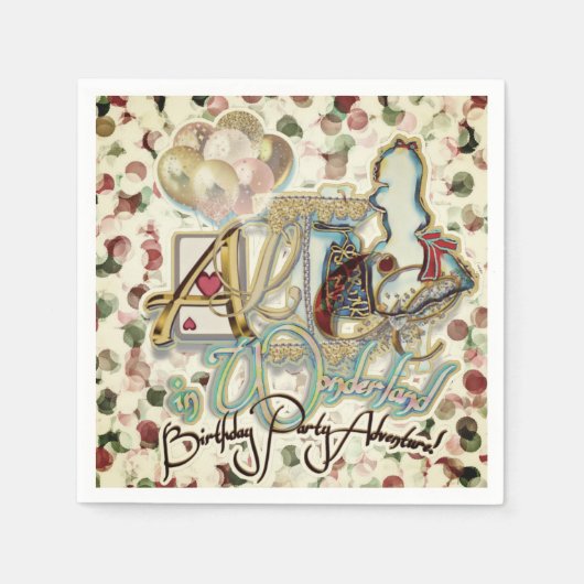 Alice im Wunderland Serviette (Vorderseite)