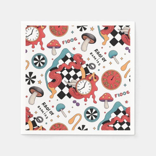 Alice im Wunderland Serviette (Vorderseite)