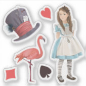 Alice im Wunderland Set Aufkleber (Vorderseite)