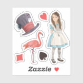 Alice im Wunderland Set Aufkleber (Blatt)