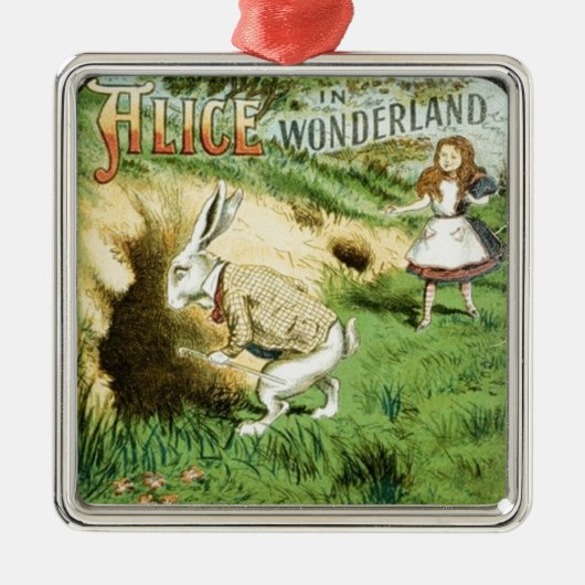 Alice im Wunderland Silbernes Ornament (Vorne)