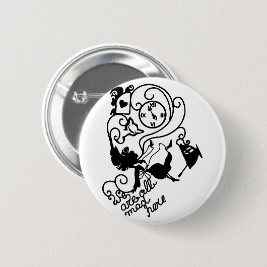 Alice im Wunderland. Silhouette Button (Vorne & Hinten)