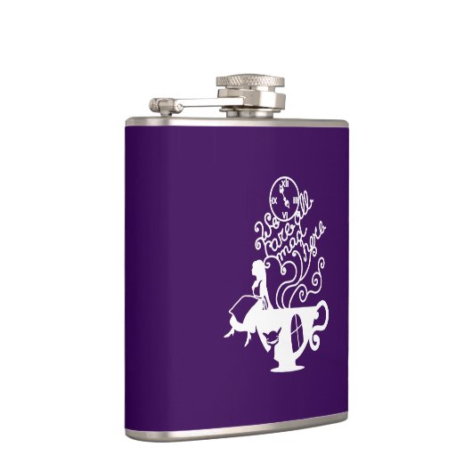 Alice im Wunderland. Silhouette Flachmann (Rechts)