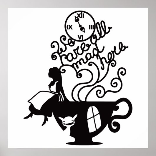 Alice im Wunderland. Silhouette Poster (Vorne)