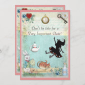 Alice im Wunderland sind nicht spätes Einladung (Vorne/Hinten)