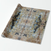 Alice im Wunderland skurril Geschenkpapier (Ungerollt)