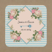 Alice im Wunderland Soft Blue Harlequin Rechteckiger Pappuntersetzer