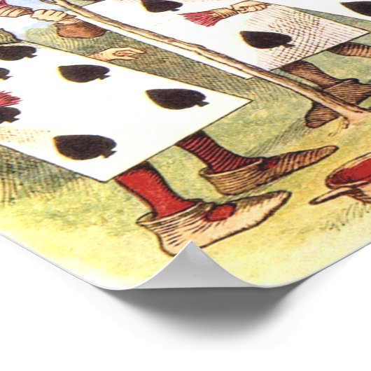 Alice im Wunderland Spade Cards Tree Poster (Ecke)