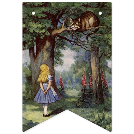 Alice im Wunderland SPASS-PARTY-FLAGGEN Wimpelkette (Zweite Fahne)