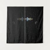 Alice im Wunderland-Starry Nacht Wandteppich (Vorderseite (Horizontal))