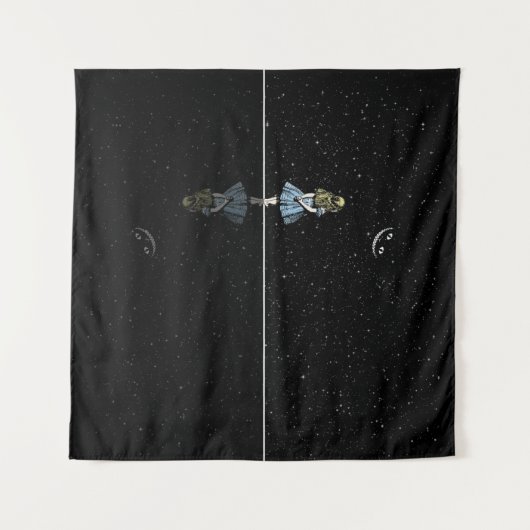 Alice im Wunderland-Starry Nacht Wandteppich (Vorderseite (Horizontal))