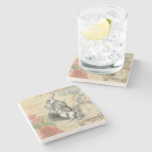 Alice im Wunderland Steinuntersetzer (Seitenansicht)